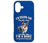 Carcasa para iPhone 17 Funny Mom Says Im A Baby Welsh Blue Merle Corgi Lover