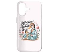 Carcasa para iPhone 17 Funny Motherhood Is The Realest Hood Día de la Madre Goose Mom