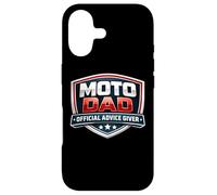 Carcasa para iPhone 17 Funny Moto Dad Consejos Oficiales Dador Motocross Día del Padre