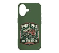 Carcasa para iPhone 17 Funny North Pole Off-Road Club Sleigh Rig División Navidad