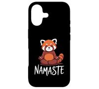 Carcasa para iPhone 17 Funny Red Panda Namaste Yoga Humor Fire Fox For Women Girls