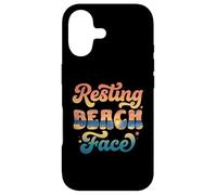 Carcasa para iPhone 17 Funny Resting Beach Face Summer and Beach Cute Ocean Lovers
