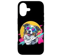 Carcasa para iPhone 17 Funny Retro Vintage 80s Blue Merle Australian Shepherd Lover
