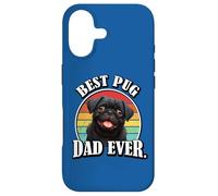 Carcasa para iPhone 17 Funny Retro Vintage Mens Best Dad Black Pug Lover
