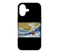 Carcasa para iPhone 17 Funny Retro Vintage Surfing A Great Wave Grizzly Bear Lover