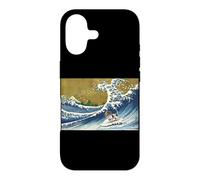 Carcasa para iPhone 17 Funny Retro Vintage Surfing A Wave Piebald Dachshund Lover