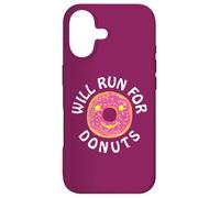 Carcasa para iPhone 17 Funny Running Saying with Sweet Graphic Will Run For Donuts