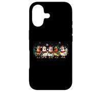 Carcasa para iPhone 17 Funny Santa Chicken Lineup Christmas Lights Farmer Xmas Tree