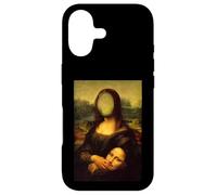 Carcasa para iPhone 17 Funny Sarcasm Oil Painting Mona Lisa Take Off Her Face Mask