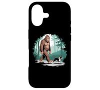 Carcasa para iPhone 17 Funny Sasquatch Bigfoot Walking Boston Terrier Dog Lovers