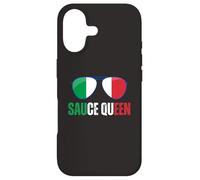 Carcasa para iPhone 17 Funny Sauce Queen Italiano Diciendo Italia Bandera Cocina Nona