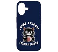 Carcasa para iPhone 17 Funny Teacher Life Back to School ama a los Gatos Amantes del café
