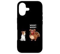 Carcasa para iPhone 17 Funny Thanksgiving Russell Terrier and Turkey