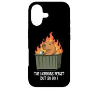 Carcasa para iPhone 17 Funny Unbothered The Horrors Persist But So Do I Capybara