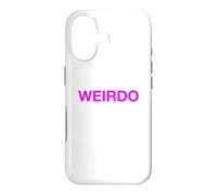 Carcasa para iPhone 17 Funny Weirdo Hot Pink Groovy Mensaje extraño extraño Diferente