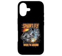 Carcasa para iPhone 17 Funny Welder Sparks Fly Fabricator Humor Design