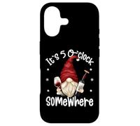 Carcasa para iPhone 17 Funny Wine Dad GNOME For Men & Women Its 5 O Clock Somewhere