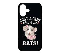 Carcasa para iPhone 17 Funny Womens Kids Just A Girl Who Loves Dumbo Ear Rats Lover