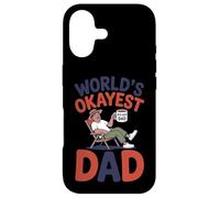 Carcasa para iPhone 17 Funny World'S Okayest Dad Relajante Padre Divertido