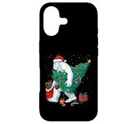 Carcasa para iPhone 17 Funny Yeti Christmas Tree Lights Bigfoot Xmas Sasquatch Boys