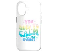 Carcasa para iPhone 17 Funny You Need To Calm Down Funny Retro Girls Man Women