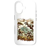 Carcasa para iPhone 17 Futuristic Dinosaur Battle Sci Fi Action Art Warrior