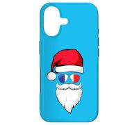 Carcasa para iPhone 17 Gafas de Sol de Papá Noel francés con Bandera de Francia Humor Divertido