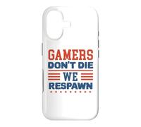 Carcasa para iPhone 17 Gamers Don't Die We Respawn Sparklers Patriotic Hombres Mujeres
