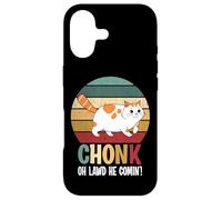 Carcasa para iPhone 17 Gato Divertido, chonk oh lawd él Comin Retro Gato