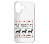 Carcasa para iPhone 17 Gato Divertido, Necesito bocadillos, Gatito Hambriento, Humor