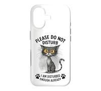 Carcasa para iPhone 17 Gato Gracioso ya Molesto Déjame Solo Kitty
