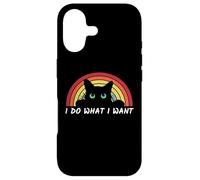 Carcasa para iPhone 17 Gato Negro Retro Hago lo Que Quiero - Funny Cat Lover