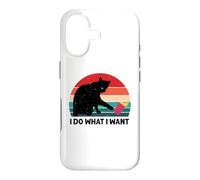 Carcasa para iPhone 17 Gato Negro Retro Hago lo Que Quiero - Funny Cat Lover