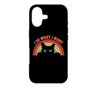 Carcasa para iPhone 17 Gato Negro Retro Hago lo Que Quiero - Funny Cat Lover