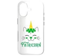 Carcasa para iPhone 17 Gato Unicornio irlandés Lil Miss Caticorn Green para el Día de San Patricio