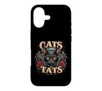 Carcasa para iPhone 17 Gatos y Tatuajes Gato Negro Artista del Tatuaje