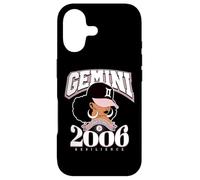 Carcasa para iPhone 17 Géminis 2006 Piel melanada Rasgos del Zodiaco Reina Diva