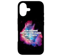 Carcasa para iPhone 17 Genesis 1 In The Beginning God Created - Galaxy Nebula Faith