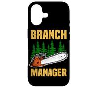 Carcasa para iPhone 17 Gerente de sucursal Forestal leñador Motosierra Cortar Madera