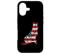 Carcasa para iPhone 17 German Shepherd American Flag 4th of July Funny Dog Lover