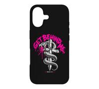 Carcasa para iPhone 17 Get Behind Me Mark 8:33 Cita de Jesús Cruz de Serpiente Cristiana