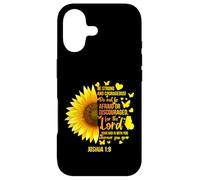 Carcasa para iPhone 17 Girasol Cristiano Joshua 1:9 Versos de la Biblia, Girls Pretty