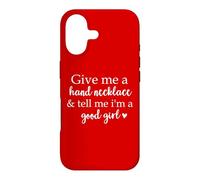 Carcasa para iPhone 17 Give Me a Hand Necklace and Tell Me I'm a Good Girl Book Red