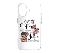 Carcasa para iPhone 17 Give Me Coffee To Get Me Started and Jesus To Keep Me Going