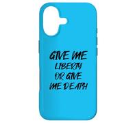 Carcasa para iPhone 17 Give Me Liberty or Give Me Death con Fuente Negra Retro