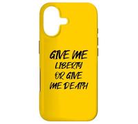 Carcasa para iPhone 17 Give Me Liberty or Give Me Death con Fuente Negra Retro