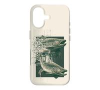 Carcasa para iPhone 17 Glitch Trucha Pesca Gráfico Retro Digital Fish Design