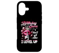 Carcasa para iPhone 17 Globo Labial Birthday Queen I Don't Get Older I Level Up