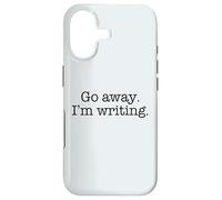 Carcasa para iPhone 17 GO Away I'm ESCRITING Typewriter Fuente Escritor Ocupado Meme ON Back