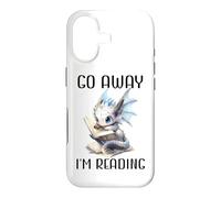 Carcasa para iPhone 17 Go Away Im Reading Book Dragon Cute Dragon Books and Dragons